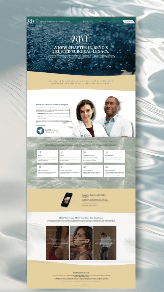 Screenshot of M&P Creative Marketing Agency website homepage.